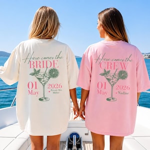 personalisierte JGA Shirts, Etsy JGA Set, Hen Party Shirts, Bride to be, Team Braut, Bachelorette T-Shirts, jga tshirt, oversized, Mädels