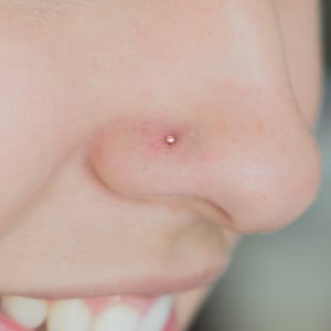 Tiny Rose Gold 1mm Ball Nose Stud, Nose Ring, Rose Gold Nose Stud, Teeny Tiny Nose Stud, Ball Nose Stud, Tiny nose Ring, Thin 22g Post Stud