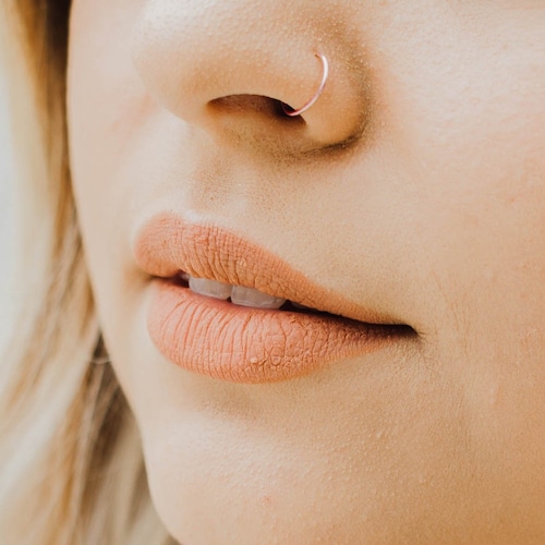 Snug Fitting Nose Ring Hoop Tight 20g Nose Ring Hoop Gold Etsy