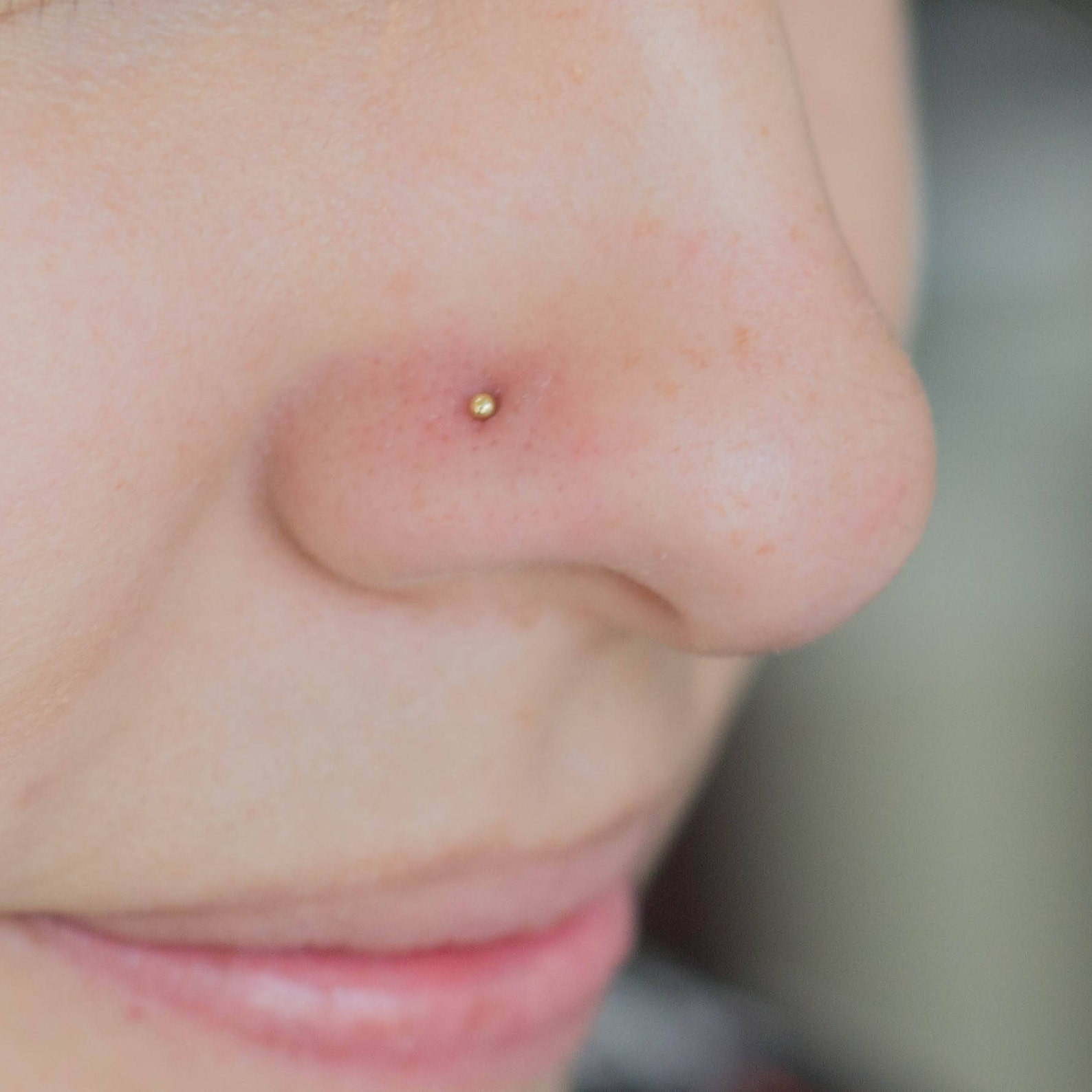 Tiny Nose Ring Ball Stud Nose Piercing Dainty Stud Nose Etsy