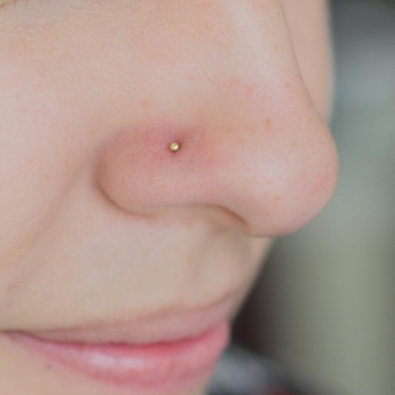 Tiny Nose Ring Ball Stud Nose Piercing Dainty Stud Nose - Etsy UK