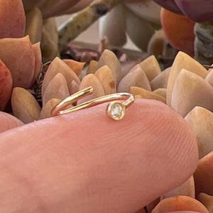 14k Solid Gold Tragus Hoop Earring 20g — Thin Cartilage Helix Piercing, Tiny Gold Hoops 4‑8mm, Minimalist Stacking Jewelry
