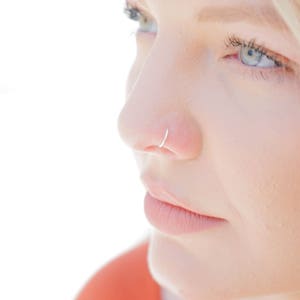 Snug Fitting Nose Ring Hoop - Tight 20g Nose Ring Hoop Gold - Silver Rose Gold 20 gauge 8mm - Super Snug Fit - Small Nose Piercing Jewelry