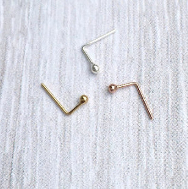 Tiny Nose Ring Ball Stud Nose Piercing Dainty Stud Nose Etsy UK
