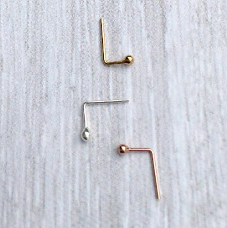Tiny Nose Ring Ball Stud Nose Piercing Dainty Stud Nose Etsy UK