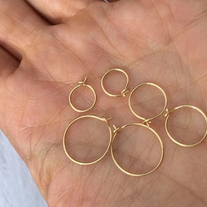 Hoop Earrings for Cartilage - Gold Hex Piercing Earrings - Nose Hoop Piercing - Small Cartilage Hoop Earrings - Cartilage Earrings