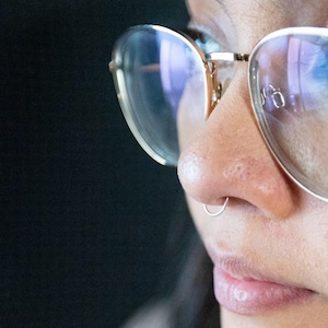 Fake Septum Ring Hoop - Faux Septum Nose Ring - No Piercing Septum Cuff - Clip On Septum Ring - Delicate Nose Jewelry