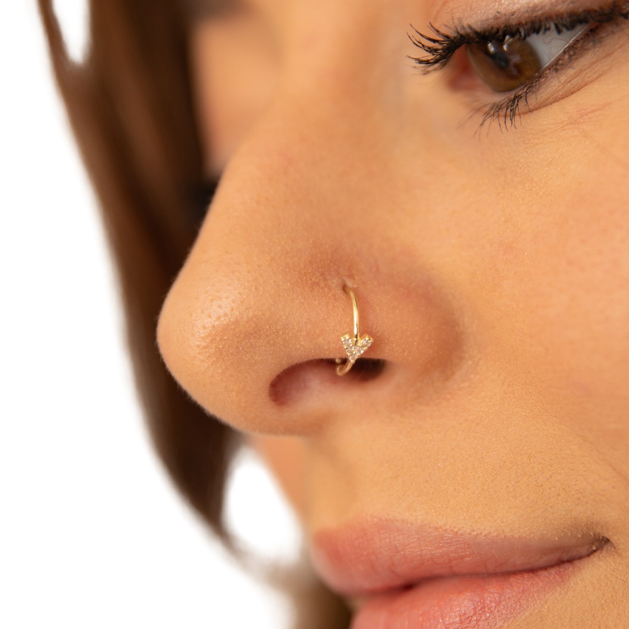 Accessoire Corps Style Piercing Nombril Titane Avec Fleur Cristal Et Pendentif Cœur - Hypoallergénique Or Rose Bijou Hypoallergénique