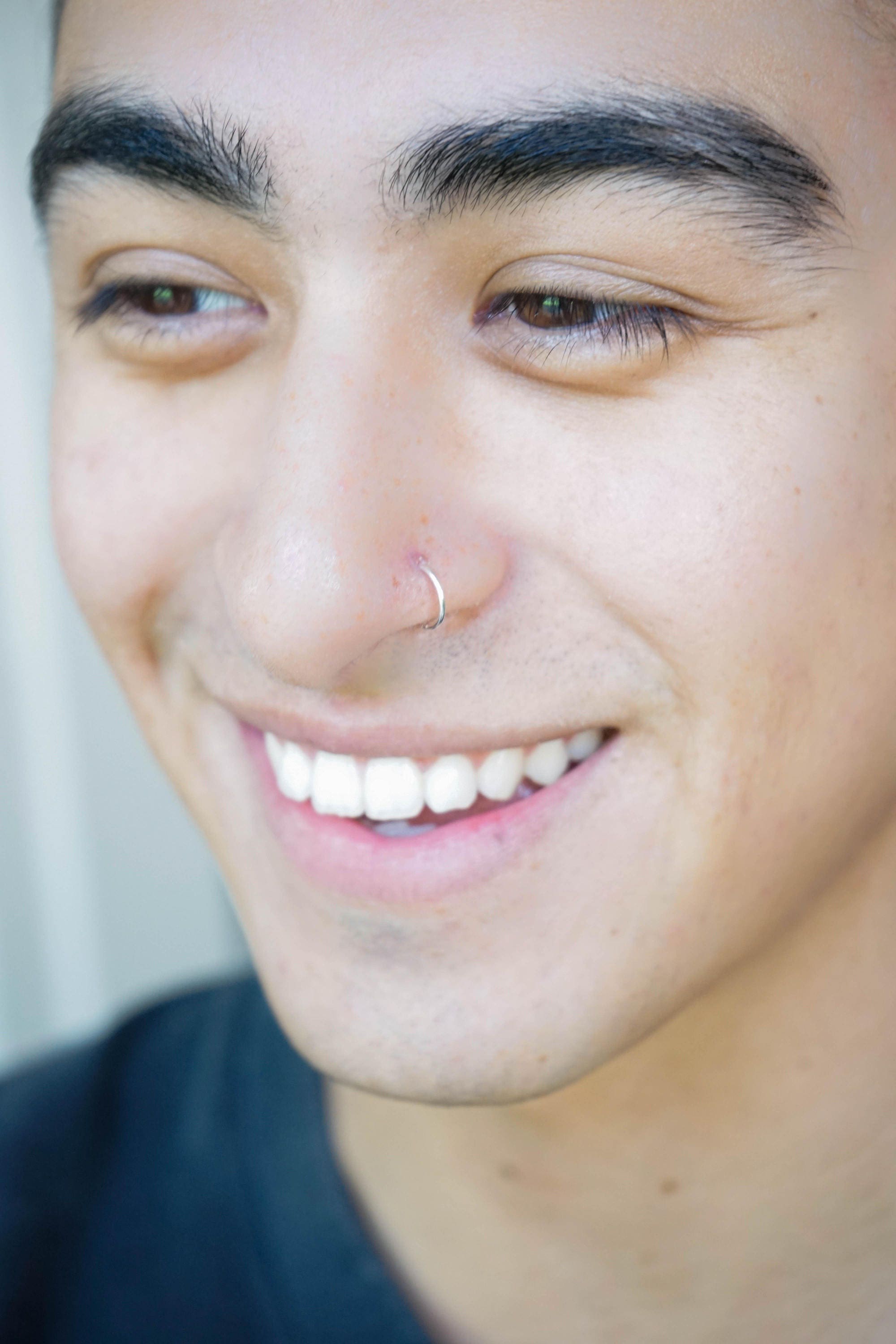 Single Silver Men s 20 Gauge Hoop Nose Ring Gift for Men Men s Nose Jewelry Men s Fashion Nose Piercing Guy Sterling Nose Ring Etsy