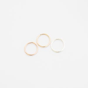Gold Cartilage Hoop, Hoop earring Gold, Small Gold hoops, Helix Ring, 14k Yellow gold fill, piercing jewelry, Gift for women, Gift for her image 5