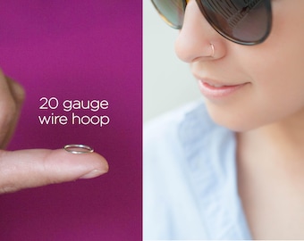 Rose Gold Nasenring, 24-18 Gauge, Endlosreifen, 8 mm