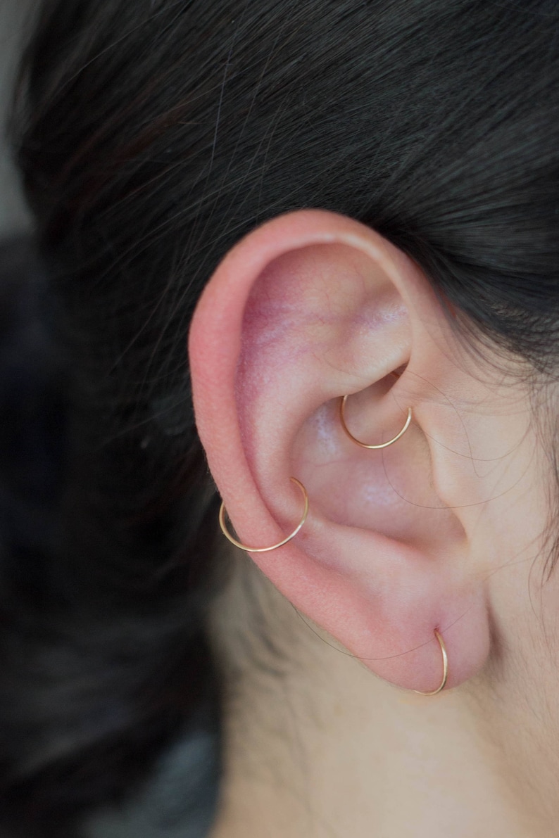 Rose gold cartilage earrings Clearance