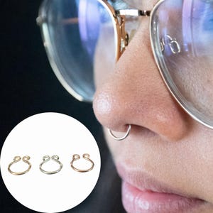 Faux Septum Ring – 14k Gold Filled Clip On Nose Cuff