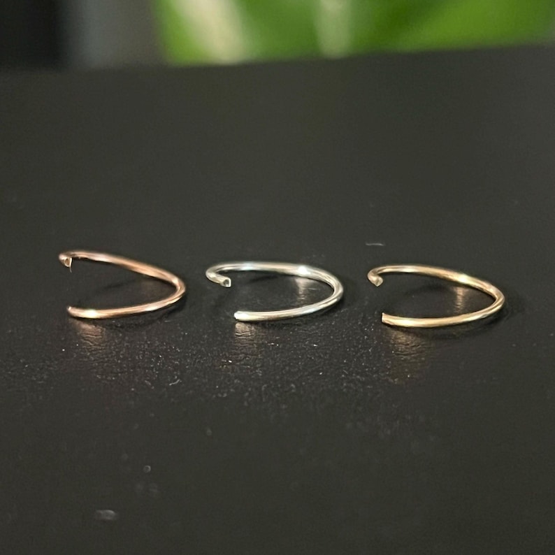 14K REAL Solid Gold Hoop