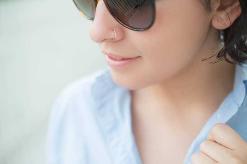 14K REAL Solid Gold Hoop