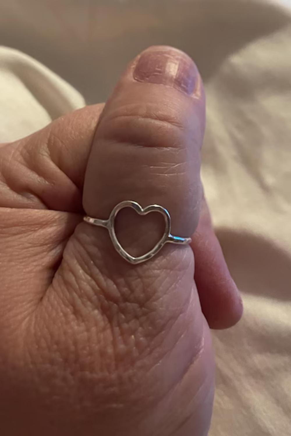 Anello Cuore Aperto In Argento Sterling E Oro Rosa - Gioiello Elegante Per Donna, Misura 9.5, In Cofanetto Regalo