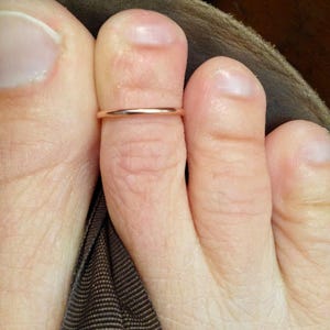 Toe Ring For Women - Rose Gold fill Toe Rings - Adjustable Toe Rings - Gold Toe Rings For Women - Hammered Rose Gold Toe Rings - Jewellery
