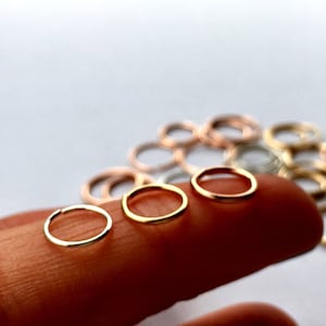 Gold Hoops Earrings Small, Cartilage Earring, Hoop Earring, Small Gold Hoop Earring, Cartilage Hoop, Endless Hoop Earring, 6 mm Hoop Earring