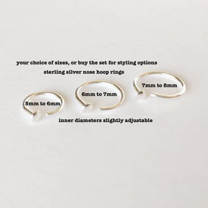 Anello per il naso regolabile da 22 g, riempito d'oro o in argento sterling