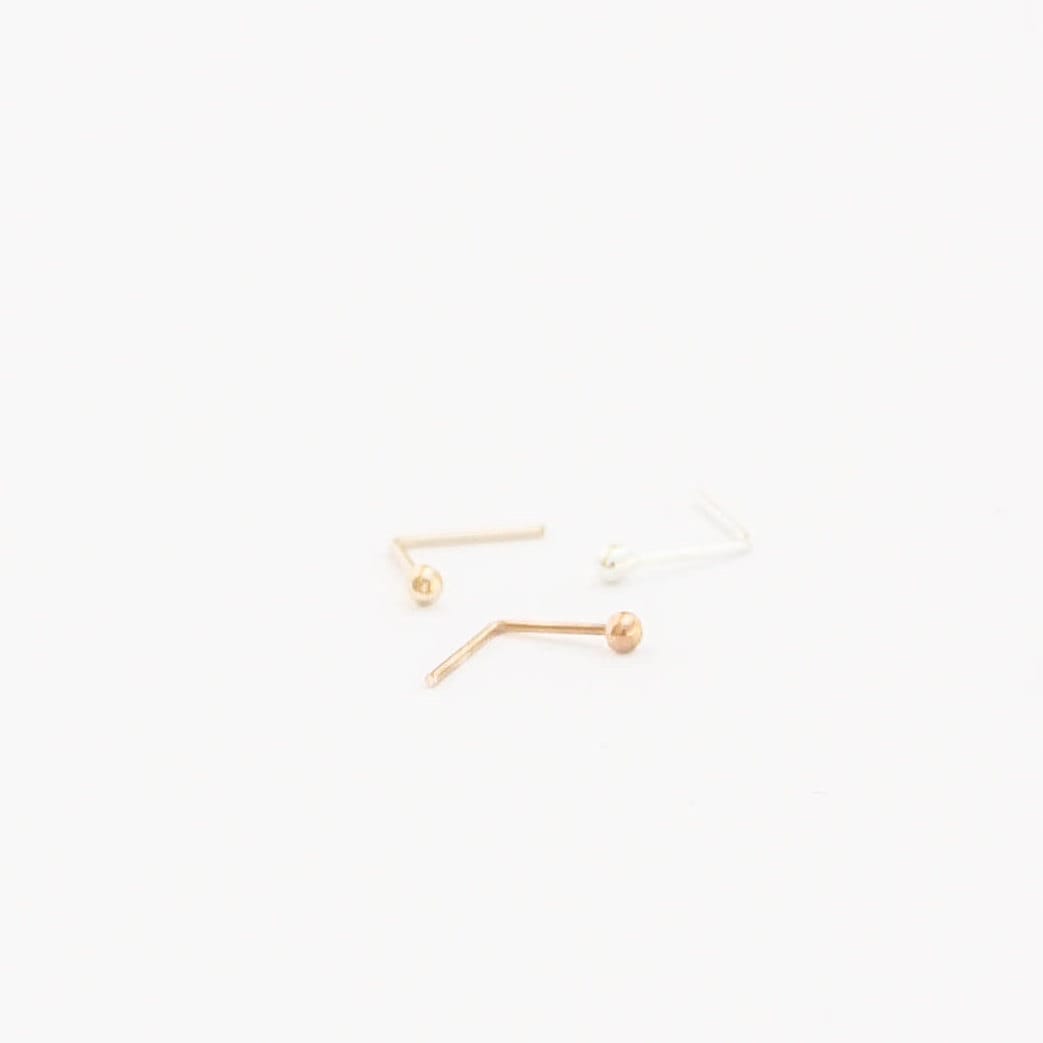 Tiny Nose Ring Ball Stud Nose Piercing Dainty Stud Nose Etsy UK