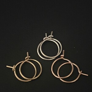 Helix Hex Piercing Ring Hoops - Small Silver Cartilage Hoop Earrings - Sleeper Hex Helix Hoops - 22g 20g Cartilage Hoop - Ear Hugging Hugger