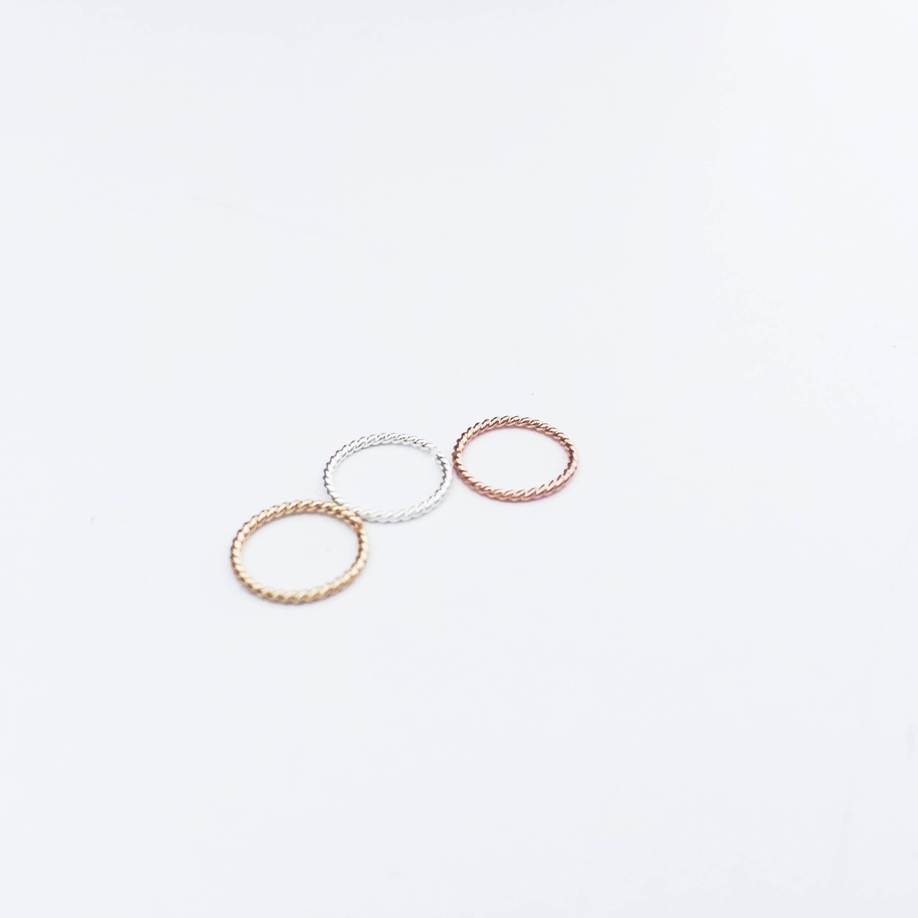 Teeny Tiny 4mm Hoop - Twisted 18 Gauge Cartilage Earring - 18g Nose R…