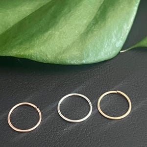 14K REAL Solid Gold Hoop