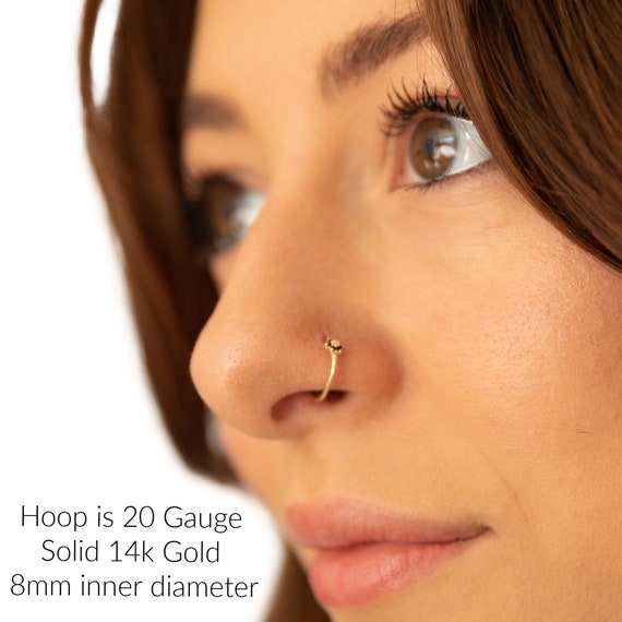 16g Minimalist Nose Ring 6mm 8mm Septum Piercing, Gold, Rose-gold, Silver Septum  Ring Clicker Hoop 316L Surgical Steel - Etsy