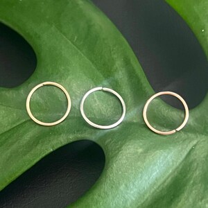 14K REAL Solid Gold Hoop