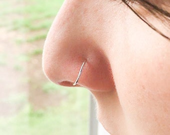 Sllaiss 20G Anneaux De Nez 316L En Acier Inoxydable Nez Hoops