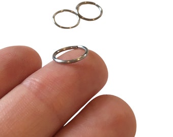 18g 20g Pojedyncze kółko platynowe - Biżuteria platynowa do piercingu - Kolczyki hipoalergiczne - Platynowy kolczyk do nosa - Kółka do chrząstki 18 20 Gauge