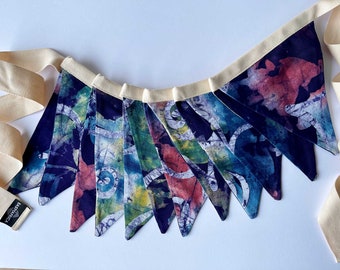 East African Tanzanian Batik Bunting Flags 21/4