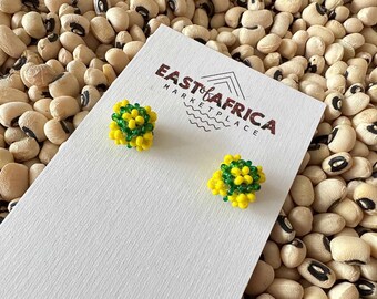 Tanzanian Beaded Stud Earrings 23/08