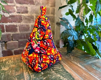 African Print Pyramid Doorstop 23/07