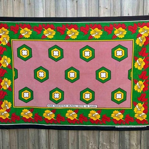 East African Nida Swahili Khanga Fabric 24/05
