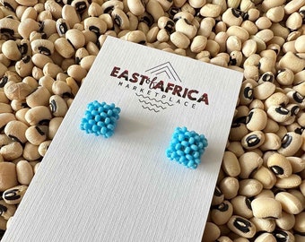 Tanzanian Beaded Stud Earrings 23/09