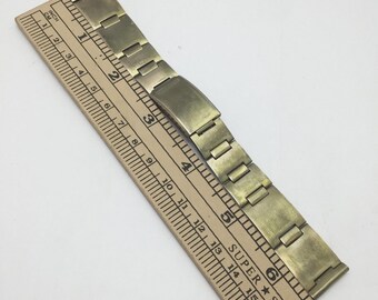 18 mm Bürger Edelstahl Vintage Herrenarmbanduhr Armband