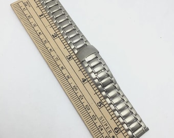 18 mm Rail Road Edelstahl Herrenuhr Armband