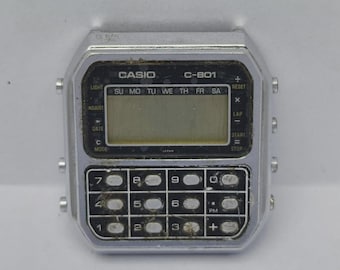Casio Taschenrechner C-801 Modul 133 Vintage Herrenuhr für Herren