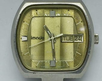 IMADO Quartz Day/Date 101 203 025 Vintage Herren Armbanduhr für Teile