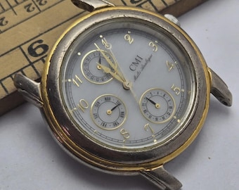 Montre vintage multi-analogique à quartz CMI pour homme pour pièces détachées