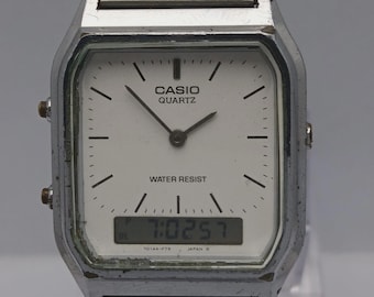 Casio AQ-230 Quartz 1301 Ana Digi Vintage Herrenuhr