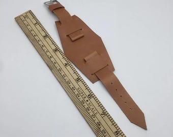 18 mm Bund Manschette Hollywood Bunt Brad Pitt braune Riemen