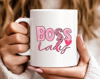 Boss Lady Mug, Female Entrepreneur Gift, Boss Babe Coffee Cup, Small Business Owner Mug, CEO Gift for Her, Aesthetic Girl Boss Office Decor