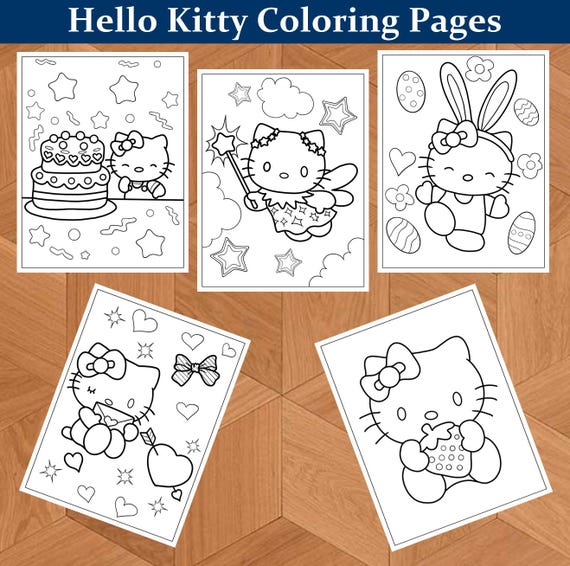 Sweet Cartoon Cat Coloring Pages | Printable PDF for Kids | 67 Pages | Instant Download