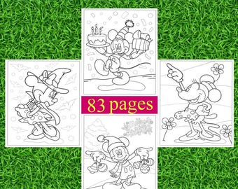 Dibujos para colorear de un ratón (PDF imprimible) / 83 páginas / Libro de actividades para niños