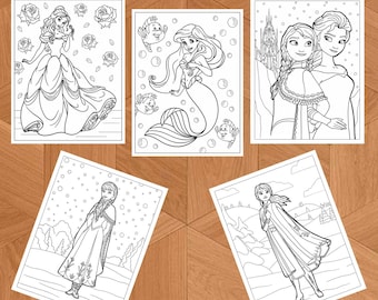 Páginas imprimibles de actividades de princesas de cuentos de hadas para niños / 77 páginas en PDF / Descarga instantánea