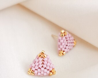 Trois Studs | Tipped in Pink