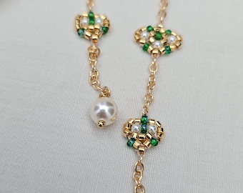 Mariposa Shoulder Duster Earrings | Green