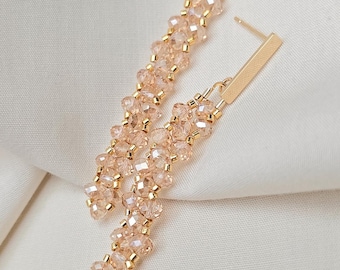 Evora Long Crystal Earrings